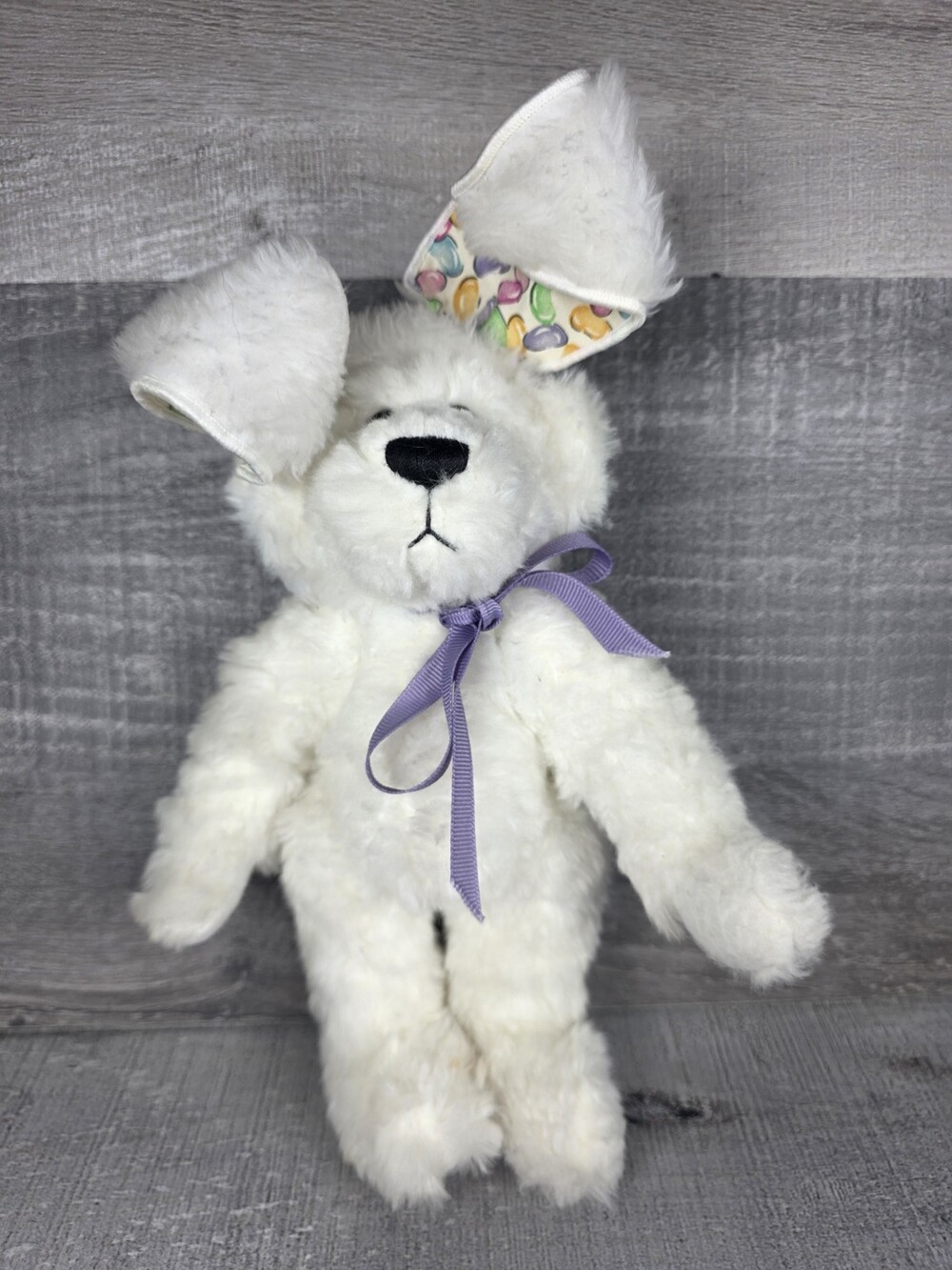 Ganz White Bear With Rabbit Ears 9" Cottage Collectibles Plush 1998 Stuffed g73